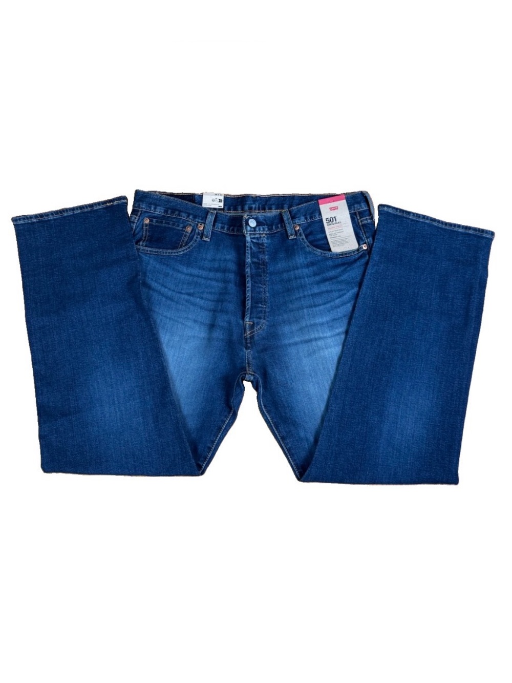 NWT Levis 501 Original Fit Advanced Stretch Mens 36x30Straight Leg Jeans Button